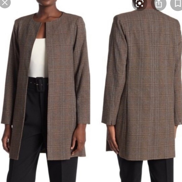 Brown marled tweed knit topper jacket - Picture 8 of 8